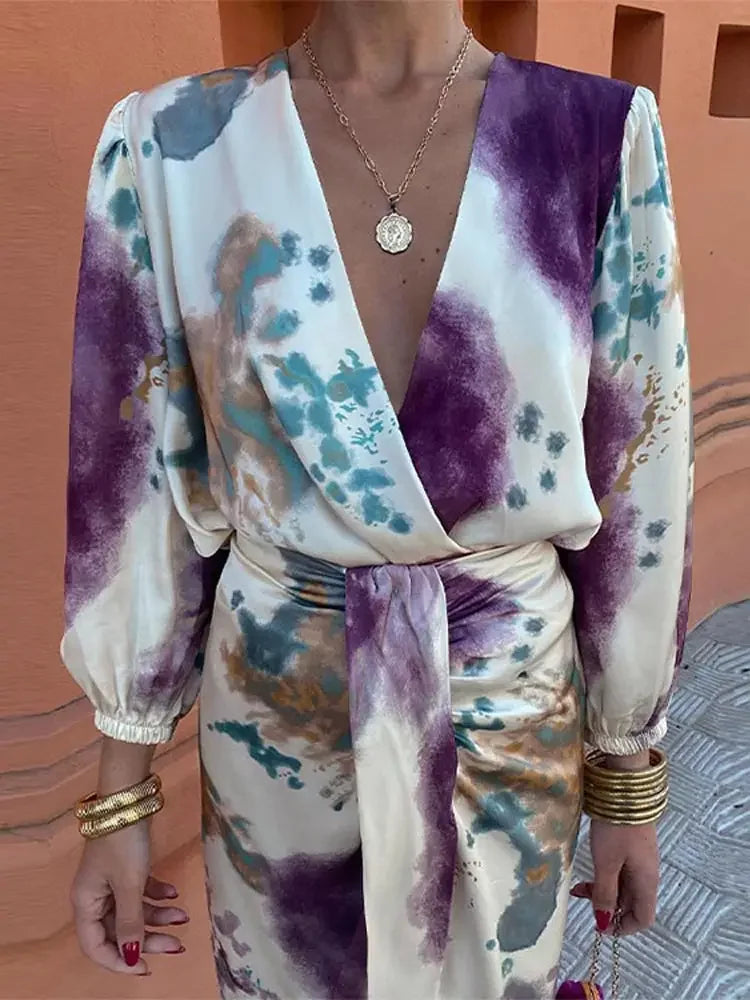 Ensemble jupe mi longue et chemise